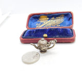 Sterling Silver Opening Teapot Charm Pendant Vintage c1970