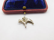 Sterling Silver Man Riding a Horse Charm Pendant Vintage c1970