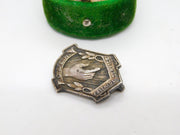 Sterling Silver Christian Faithful Service Brooch Antique 1921 Art Deco