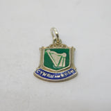 Sterling Silver Enamel Cymru Am Byth Charm Pendant Vintage c1970s