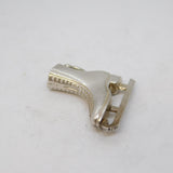 Sterling Silver Ice Skate Charm Pendant Vintage c1970