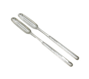 Art Deco Pair of Sterling Silver Marrow Scoop Spoons Antique 1912 London