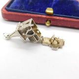 Sterling Silver Nuvo Openable Wedding Church Charm Pendant Vintage c1970