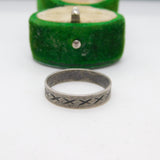 Sterling Silver Cross Pattern Ring Vintage c1970 Size R UK
