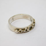 Sterling Silver Infinity Pattern Mexican Band Ring Vintage c1970 Size L