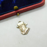 Sterling Silver John Bull 'The Englishman' Charm Pendant Vintage c1970