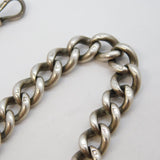 Edwardian Sterling Silver Graduating Albert Watch Chain Necklace Antique Chester