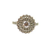 Sterling Silver Sparkling CZ Cluster Statement Dress Ring Modern c2000 Size O