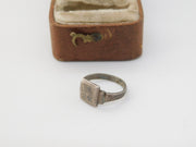 Sterling Silver Signet Ring Charm Pendant Vintage c1970