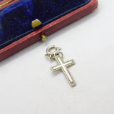 Sterling Silver Delicate Crucifix Charm Pendant Vintage c1970