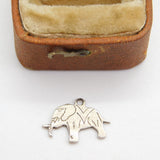Sterling Silver Little Elephant Charm Pendant Vintage c1970