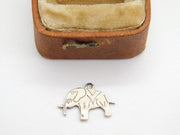 Sterling Silver Little Elephant Charm Pendant Vintage c1970