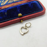 Sterling Silver Dainty Heart Charm Pendant Vintage c1970