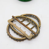 Victorian Cut Steel & Paste Set Buckle Antique c1880