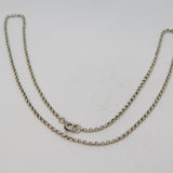 Sterling Silver Cable Link Chain Necklace Vintage c1970s 18" Length