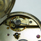 Victorian Sterling Silver Lake Scene Fusee Pocket Watch Antique 1879 London