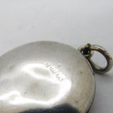Victorian Aesthetic Movement Sterling Silver Floral Sweetheart Locket Antique