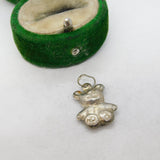 Sterling Silver Teddy Bear Charm Pendant Vintage c1970