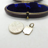 Sterling Silver & Enamel French Nice Shield Charm Pendant Vintage c1970