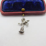 Sterling Silver Winged Eros Charm Pendant Vintage c1970