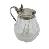 Victorian Sterling Silver Mounted Cut Glass Spice Pot Antique 1863 London