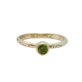 Sterling Silver Peridot "Ioe Sanz Fin" Posy Style Ring Vintage c1970 Size L 1/2