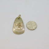 Sterling Silver Dog Tag Style St Christopher Charm Pendant Vintage 1979 London