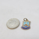 Sterling Silver Lands End Enamel Souvenir Charm Pendant Vintage c1970