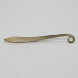 Sterling Silver Modernist Leaf Form Long Drop Studio Pendant Modern c1990s