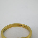 9ct Yellow Gold, Sapphire & Emerald Three-Stone Dress Ring Vintage
