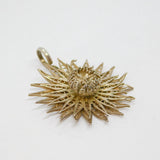 Sterling Silver Filigree Patterned Flower Studio Pendant Vintage c1970s