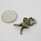Sterling Silver Viking Warrior Charm Pendant Vintage c1970