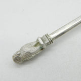 Sterling Silver Cast Owl Terminal Teaspoon Vintage 1982 London