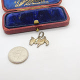 Sterling Silver Little Doggy Charm Pendant Vintage c1970