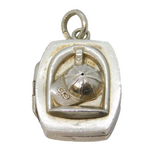 Victorian Sterling Silver Jockey Cap & Horseshoe Locket Antique c1880
