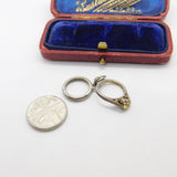 Sterling Silver Engagement and Wedding Ring Duo Charm Pendant Vintage c1970