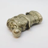 Victorian Silver Plated Mr Punch Novelty Vesta Case Antique c1890s