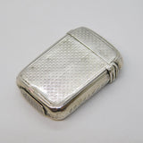 Victorian Sterling Silver Shield Cartocuhe Vesta Case Antique 1880 Birmingham