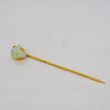 Victorian 18ct Gold & White Opal Set Stick Pin Antique c1890s