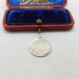 Sterling Silver St Christopher Travel Saint Charm Pendant Vintage c1970