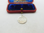 Sterling Silver St Christopher Travel Saint Charm Pendant Vintage c1970