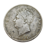 George IV .925 Silver Half Crown Coin Antique 1825 Fair Condition