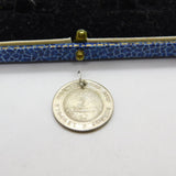 Sterling Silver 5 Centimes Belgium Charm Pendant 1862