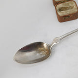 Victorian Dutch Sterling Silver Harp Pattern Teaspoon Antique c1880 E.Spitz