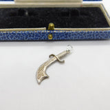Sterling Silver Eastern Style Scimitar Charm Pendant Vintage c1970