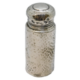 Art Deco Planished Sterling Silver & Glass Scent Bottle Antique 1915 London