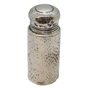 Art Deco Planished Sterling Silver & Glass Scent Bottle Antique 1915 London