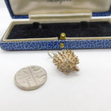 Sterling Silver Prickly Hedgehog Charm Pendant Vintage c1970