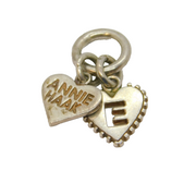 Sterling Silver Annie Haak Initial E Hearts Studio Charm Pendant Modern c2010s