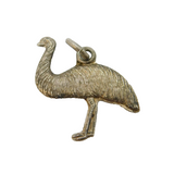 Sterling Silver Ostrich Charm Pendant Vintage c1970s